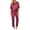 Wine red, variant on Womens Satin Pajama Sets Short Sleeve Silk Pajamas with Pants V-Neck Satin Sleepwear Set for Women 2 Piece Soft Pajama Loungewear Sets for Females, S-XXL