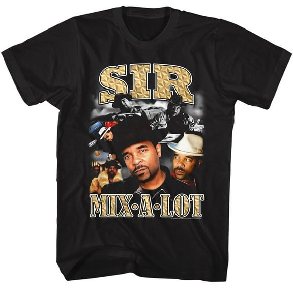 Sir Mix-a-Lot Collage Black T-Shirt