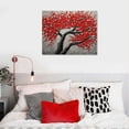 thumbnail image 4 of Nawypu   3D Contemporary Art On Canvas Texture Red Flower Tree paintings Canvas Wall Abstract Artwork Home living Room Decor paintings, 4 of 4