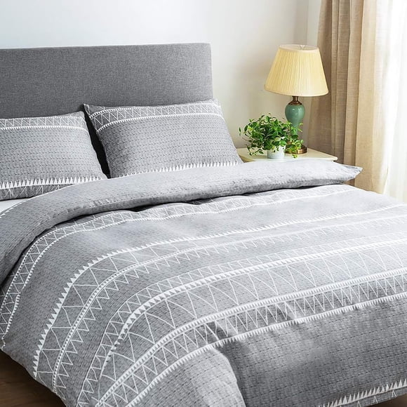 Lekesky Duvet Cover Queen, Ultra Soft Brushed Microfiber Queen Duvet Cover Set, 3 Pieces Breathable Queen Bedding Sets with Zipper Closure and Corner