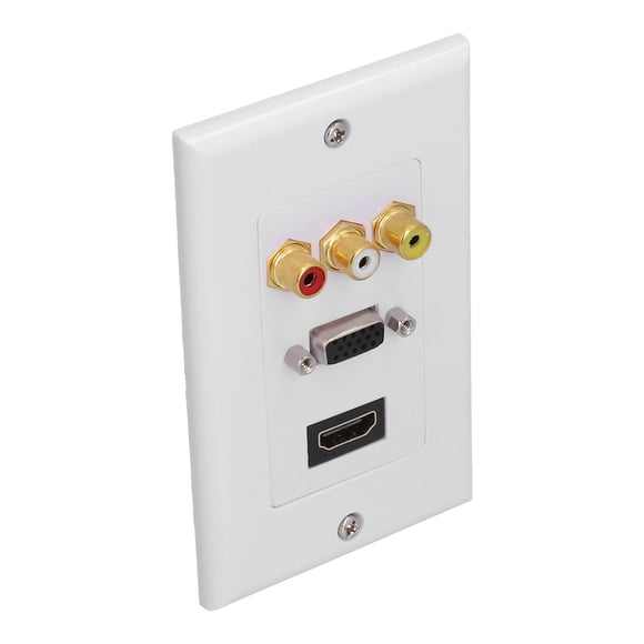 Instale el panel de enchufes, enchufe de pared para audio y vídeo, enchufe de pared para audio y vídeo, placa de pared para subwoofer, valor inmejorable