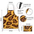 thumbnail image 3 of Yellow and Brown Of Leopard Print Apron-Garden Aprons for Women with Pockets-Cotton Linen Waterproof Kitchen Cooking Gardening Aprons Adjustable for Kitchen,Cooking,BBQ and Salon 33x27 Inch, 3 of 7