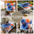thumbnail image 6 of Orange Blue Tapestry for Bedroom Wall Hanging Tapestry, Modern Abstract Oil Painted Aesthetics Ceiling Backdrop Tapestries Poster Blanket Wall Decor for Teens Room Living Room Dorm 55" x 73", 6 of 8
