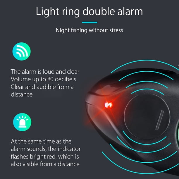Alarma automática para caña de pescar, luz electrónica de alta sensibilidad para caña de pescar, señuelo para mordedura de pez, Clip localizador de alarma