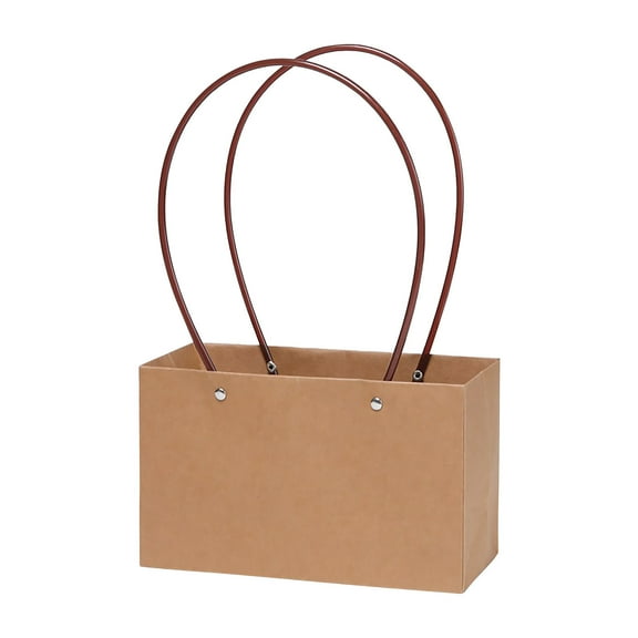 Lilixerw Kraft Flower Gift Bags Bouquet Paper Bags with Handle,Waterproof Bouquet Gift Box Empty Bouquet Bags for Flowers,Rectangle Packaging Wrap Bags,for Valentine's Day Mother's Day Gift