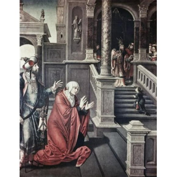 Posterazzi SAL9004398 Presentation of Mary in the Temple Bernaert Van Orley Ca.1491-1541 Flemish Poster Print - 18 x 24 in.