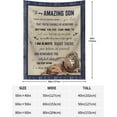 thumbnail image 2 of Son Gifts Blanket, Gift for Son from Mom Dad, Best Son Ever Gift Throw Blankets 60"X 50", Birthday Gifts Personalized Gifts for Grown Son, Graduation Gift Ideas for Son, 2 of 6