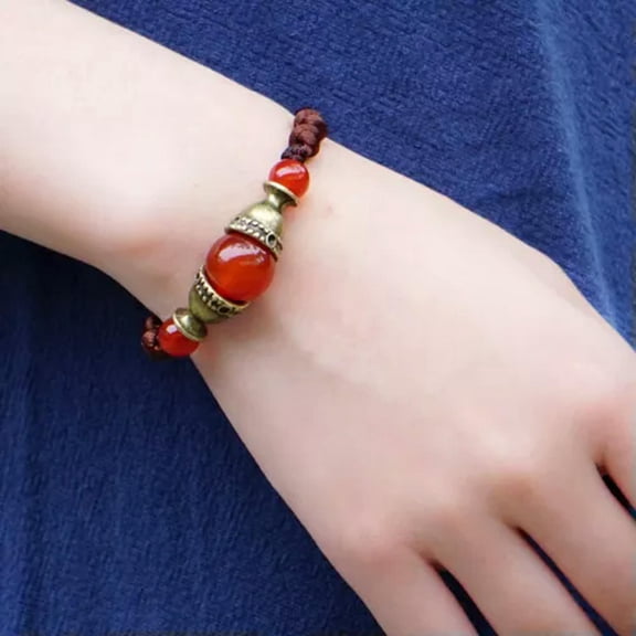 K-KED Red Jade Bracelets Natural Luxury Tibetan Silver Delicate Jewelry Amulets Beaded Bangles