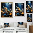 thumbnail image 4 of Designart "Orange Frog In Glassy Aura I" Frogs & Toads Floater Framed Canvas Prints, 4 of 5
