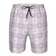 thumbnail image 3 of Balery Floral Purple Buffalo Plaid Traje de Baño Estilo Hawaiano para Hombre, Shorts de Secado Rápido con Bolsillos-Small, 3 of 6