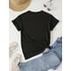 thumbnail image 2 of Women's Casual Graphic Print T-Shirt - Short Sleeve Crew Neck, Black with "I EAT SOAP" Funny Design, Lightweight Cotton, Perfect for Spring & Summer, Casual Sporty Tee, Summer Gifts, 2 of 4