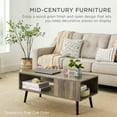 thumbnail image 3 of Best Choice Products Wooden Mid-Century Modern Coffee Accent Table Furniture w/ Open Storage Shelf - Walnut, 3 of 8