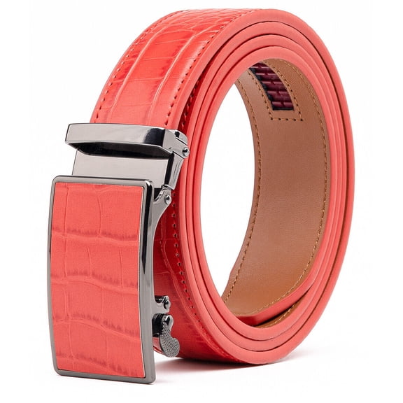 Belts for Men Leather Belt Ratchet Automatic Belt Adjustable one Size
