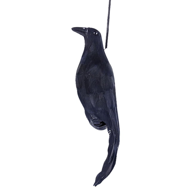 Get Rid Of Crow 1 Pack Realistic Hanging Crow Bird Scarer | Lifelike Full Bodied Plastice Accessory Bird For Pestt Control And Outdoor Gar