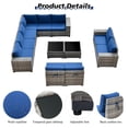thumbnail image 3 of Ovios 12 Pieces Outdoor Furniture All Weather Wicker Patio Conversation Sectional Sofa Set with Side Table for Garden Backyard, 3 of 6