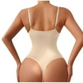 thumbnail image 3 of Fewfanhot Women's Full Body Shapewear Bodysuit - V Neck Seamless Tummy Control One-Piece with Adjustable Straps for Everyday Wear and Special Events, 3 of 4