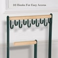 thumbnail image 5 of ProCase Jewelry Organizer Stand Necklace Holder, 4-Tier Jewelry Tower Rack with Earring Tray and Holes, 10 Hooks Necklaces Hanging Storage Tree Display for Bracelets Watches Earrings Rings -Green, 5 of 7
