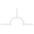 thumbnail image 2 of 96"W x 48"H x 2"D x 4"F, 12/12 Pitch, Ericson Architectural Grade PVC Gable Bracket, 2 of 8