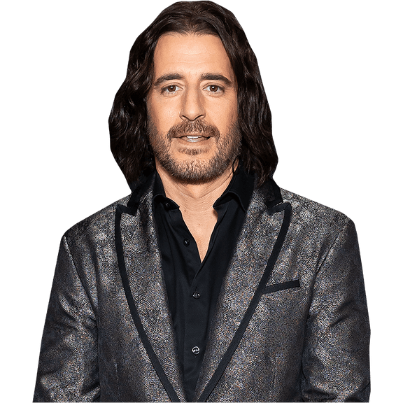 Jonathan Roumie (Dark Grey Suit) Half Body Buddy Cutout