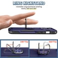 thumbnail image 6 of SaniMore for iPhone 14 Pro Multi-Functional Case, 3-Layer Protection Magnetic Cover Support Car Mount & 360° Rotatable Metal Ring Kickstand Full Body Shockproof Protective Shell, Blue, 6 of 10