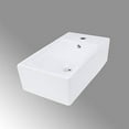 thumbnail image 2 of Renovators Supply Manufacturing CASKE Small Rectangular Countertop Vessel Sink 17-7/8 In. White Ceramic Vessel Sink For Bathroom With Overflow And Single Faucet Hole, 2 of 10