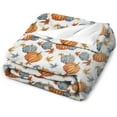 thumbnail image 5 of Fall Throw Blanket Fall Decor Blanket Autumn Pumpkin Leaves Flannel Fleece Throw Blanket for Couch Living Room Super Warm Soft Cozy Plush Lightweight Seasonal Bedding Blanket for Kids Adults 60"x80", 5 of 6