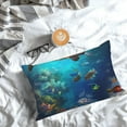 thumbnail image 5 of Sikiie Underwater Fish Turtle Pillow Covers, Throw Pillow Case Cushion Covers,Cushion for Bedroom,Couch,Home-14"x20", 5 of 6