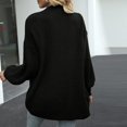 thumbnail image 3 of Chunky Cardigan Sweaters for Women Lantern Long Sleeve Open Front Oversized Cardigans with Pockets Knit Jacket Outerwear, 3 of 7
