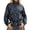 Navy, variant on Retro Polka Dot Stand Collar Jacket for Women, Drawstring Hem, Long Sleeve Cropped Casual Polyester Outerwear, 1 Piece, S-L