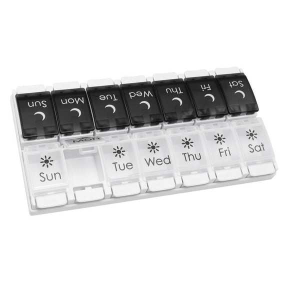 Ezy Dose Push Button AM and PM 7 Day Pill Organizer, 1 Ea..