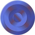 thumbnail image 1 of Ahgly Tapis Rond Lavable en Machine Intérieur Transitionnel Bleu Denim, 4 Pieds Rond, 1 of 7
