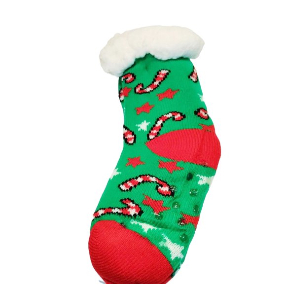 Little Kids Christmas Fluffy Cozy Slipper Socks, Thick Warm Cute Fuzzy Socks Boys Girls Sock Size 5-9