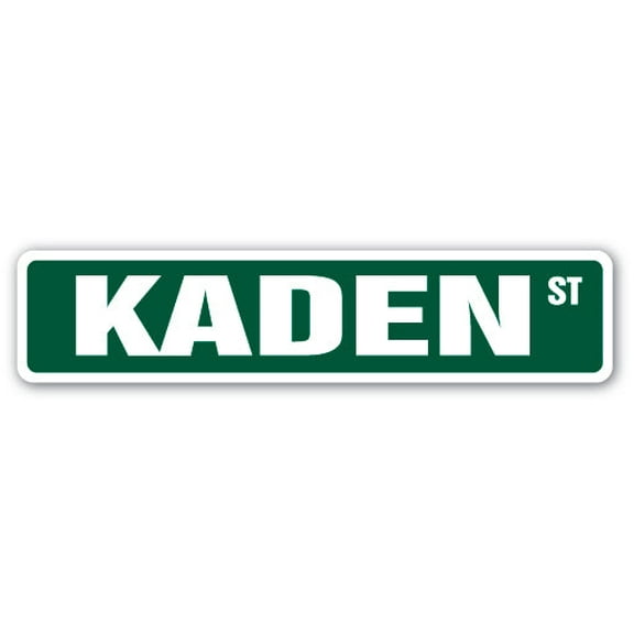 KADEN Street Sign Childrens Name Room Sign | Indoor/Outdoor |  36" Wide