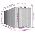thumbnail image 2 of vidaXL Storage Shed Outdoor Storage Shed for Backyard Patio Galvanized Steel, 2 of 7