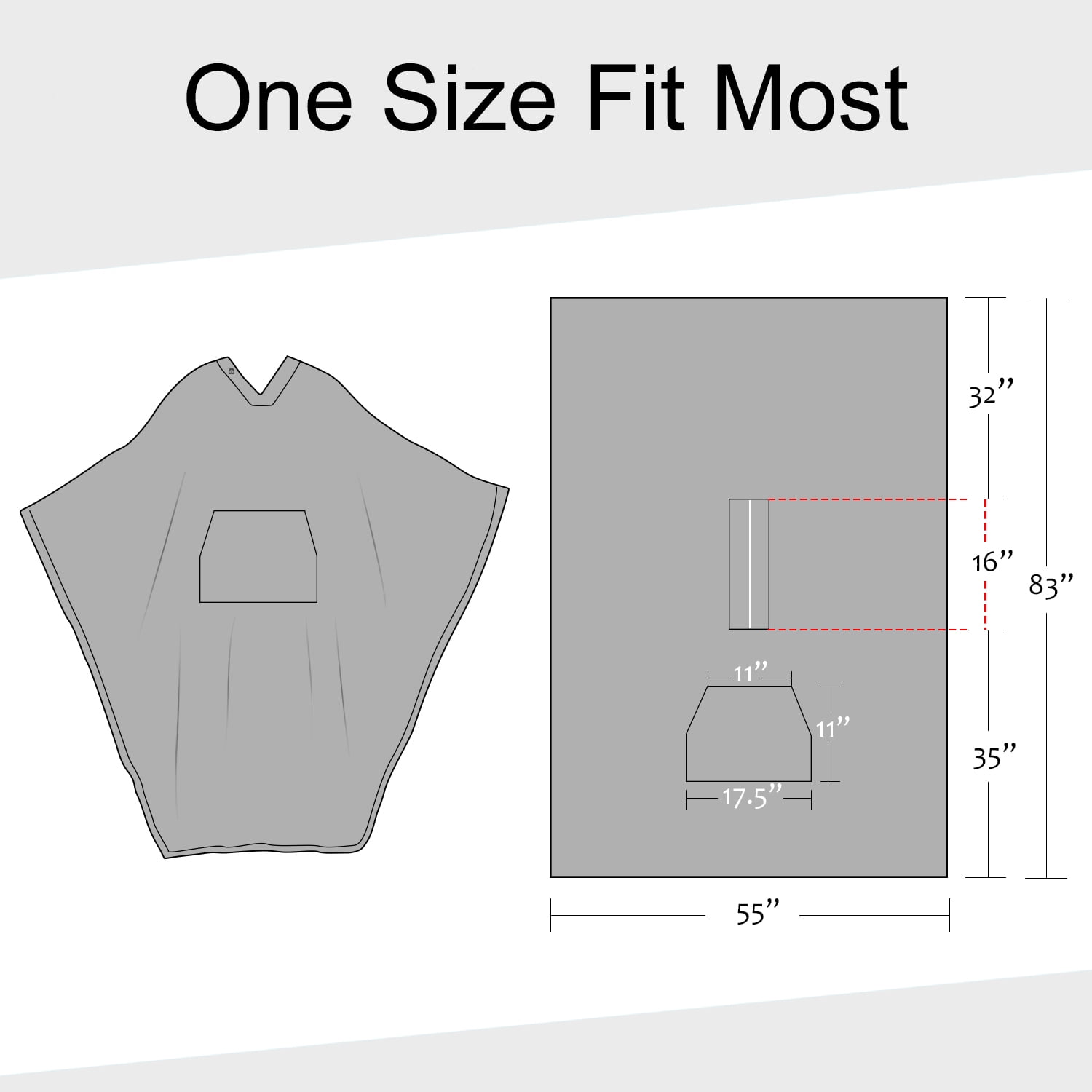 Poncho Blanket Super Soft Comfy Plush Wearable Fleece Blanket  for Adult