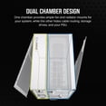 thumbnail image 3 of Carcasa para PC Corsair 6500X Mid-Tower ATX de doble cámara, blanca, 3 of 8