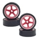 thumbnail image 4 of Accesorios de actualización de llantas y neumáticos resistentes al desgaste universales para Wltoys RC Rojo, 4 of 7