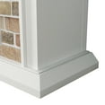 thumbnail image 3 of FESTIVO 60" Freestanding Electric Fireplace with Faux Brick Mantle - White, 3 of 12