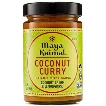 (Pack of 6), Maya Kaimal Coconut Curry Indian Simmer Sauce, 12.5 oz