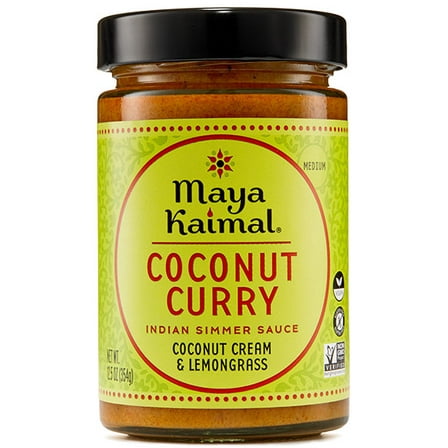 (Pack of 6), Maya Kaimal Coconut Curry Indian Simmer Sauce, 12.5 oz