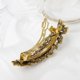 thumbnail image 5 of Clip de borde retro (dorado), clip horizontal floral para mujer, lindo clip de pelo diagonal tridimensional, 5 of 5