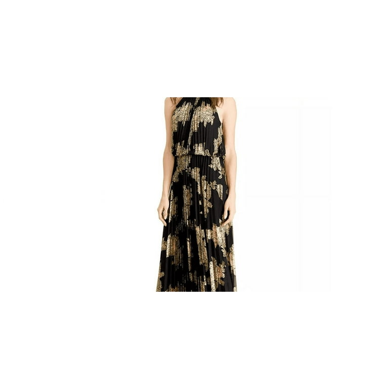 Msk metallic cheap print dress
