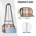 thumbnail image 4 of FORMRS Mini Crossbody Bag for Women Adjustable Shoulder Rope Travel Casual Phone Purse, Black Tartan, 4 of 7