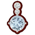 thumbnail image 4 of ANGARA Natural 3.2 ct Aquamarine Dangle Earrings with Diamonds in 925 Sterling Silver for Women (Size-8mm) | March Birthstone, Anniversary, Jewelry Gift for Women | Natural Aquamarine Earrings, 4 of 8