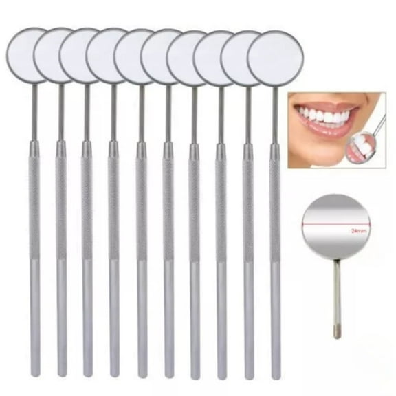 12PCS Dentist Mouth Mirrors, 5.5" Stainless Steel Oral Inspection Tools for Teeth Cleaning & Care