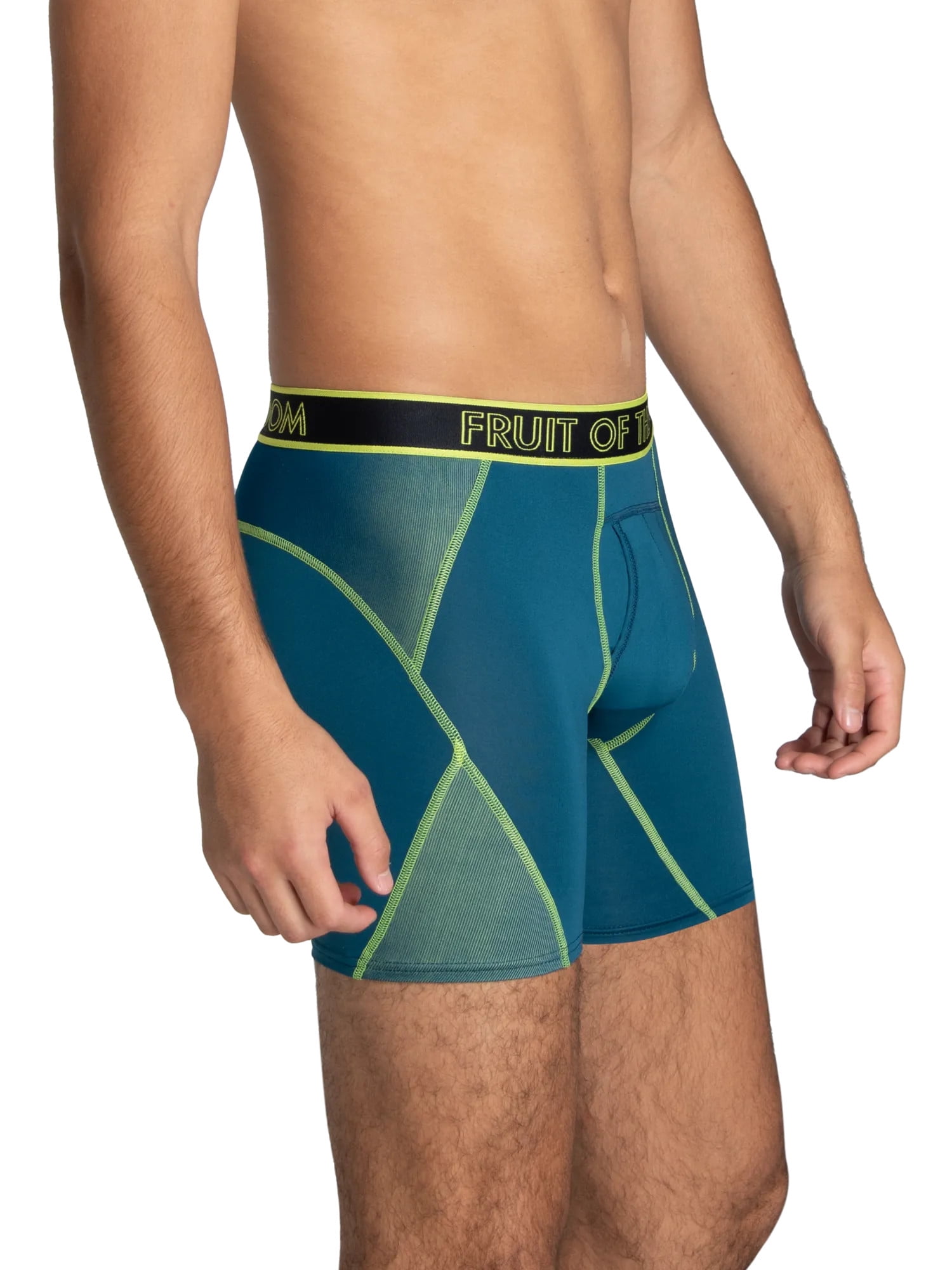 Fruit of the Loom Men's 360 Stretch Performance Max Flex Boxer Briefs, 3-Pack