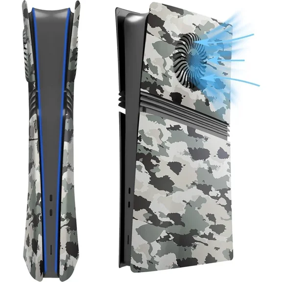 FacePlates for PS5 Pro Digital Edition Face Plates with Cooling Vents ABS Anti-Scratch Dustproof Protective Shell Cover, Replacement FacePlate for Playstation 5 Pro Digital