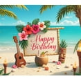 thumbnail image 4 of Tropical Theme Birthday Banner Hawaiian Decor Beach Party Backdrop for Birthday Party Kids Event Celebration, 4 of 6