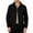Black, variant on Men's Utility Jacket with Button Closure and Lapel Collar, Practical Design, Solid Color Corduroy Fabric, Multiple Pockets for Workwear and Daily Outings