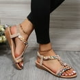 thumbnail image 6 of HAOTAGS Women's Summer Dressy Wedge Sandals Hollow Breathable Open Toe Shoes for Beach Beige Size 7, 6 of 9